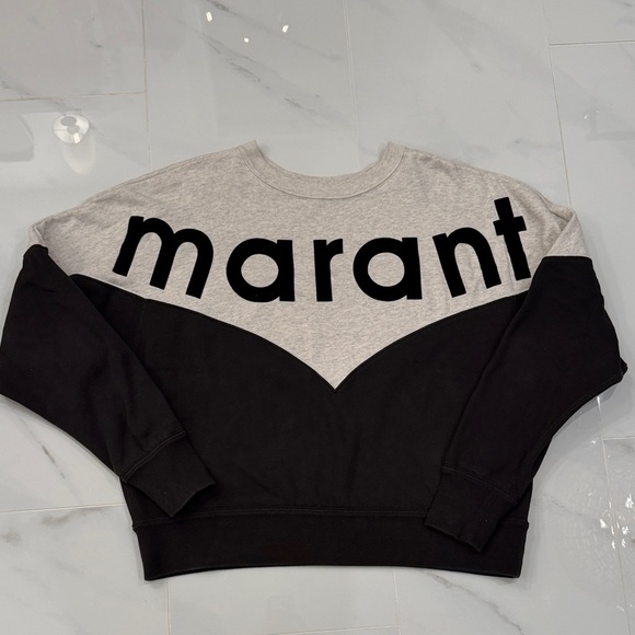 Isabel Marant Tops - Isabel Marant Gray and Black Sweatshirt Size 38